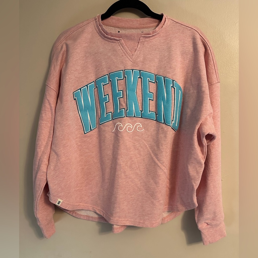 Casual Pink 'Weekend' Sweatshirt